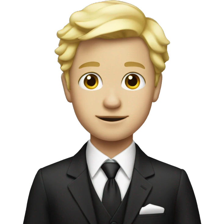 blonde boy in formal attire emoji