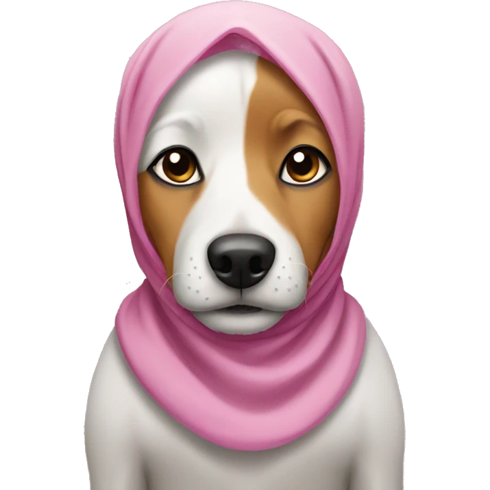 A dog with hijab emoji