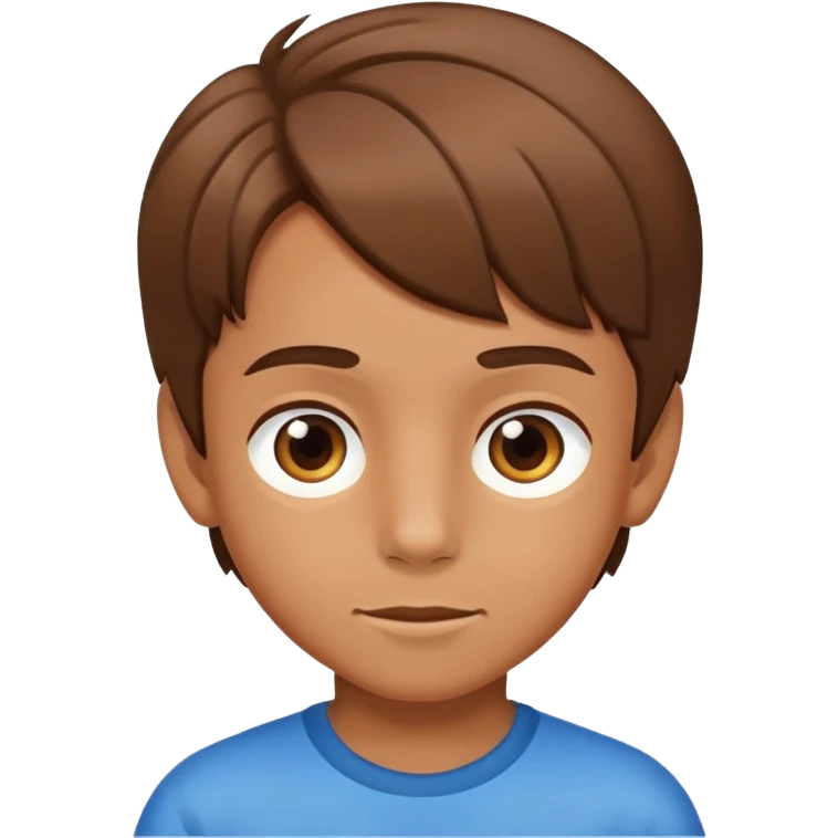 Birthday boy with brown hair, eight years old emoji