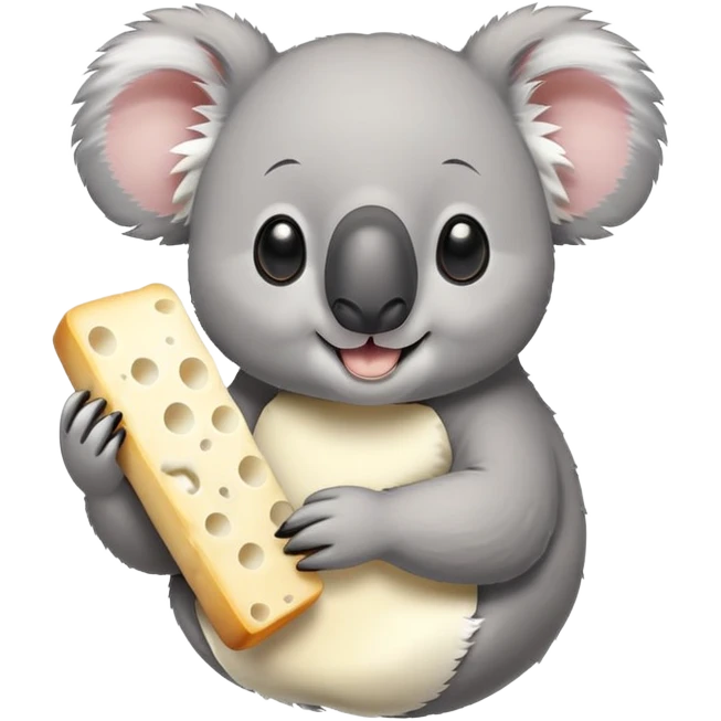 Koala eating breef cheese brochette emoji