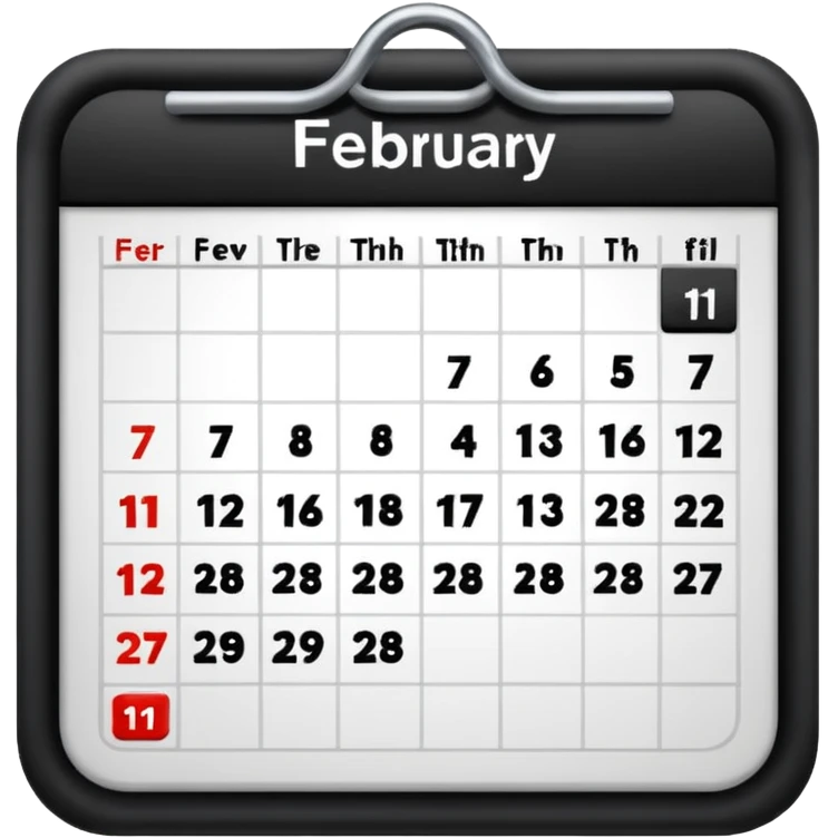 dibuja el 11 de febrero  emoji