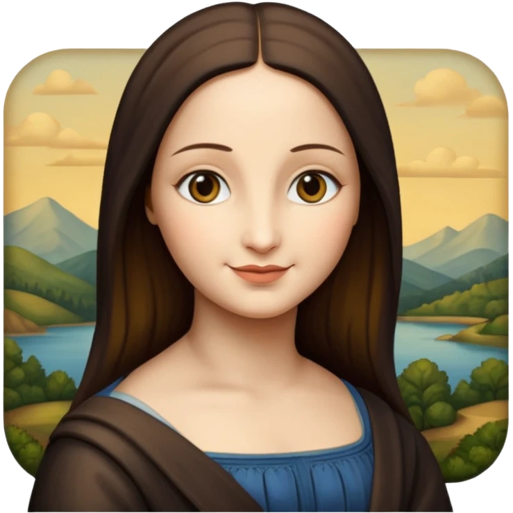 Renaissnace Mona Lisa painting emoji
