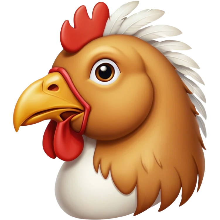 Chicken with horse head  emoji