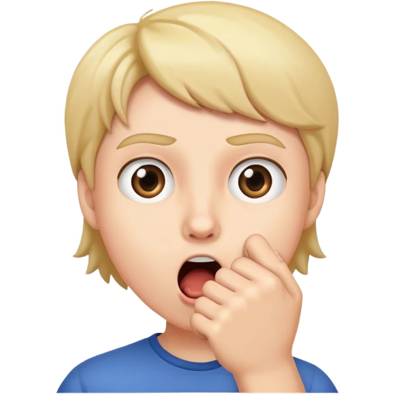 Gasping emoji with fist in front of mouth emoji