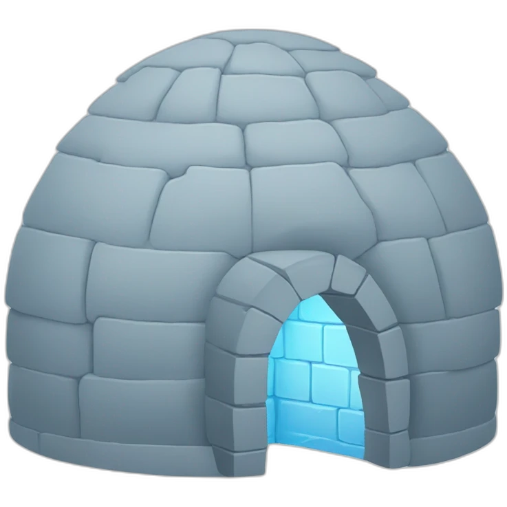 igloo with sad face  emoji