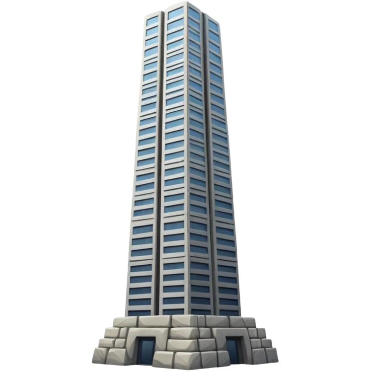 create building skyscraper  stone only without windows   emoji