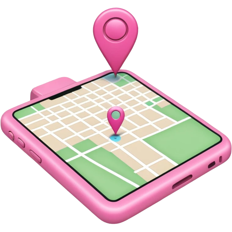 mix pink of a big gps map of the lines emoji