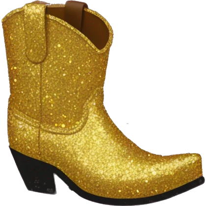 glitter cowboy boot emoji