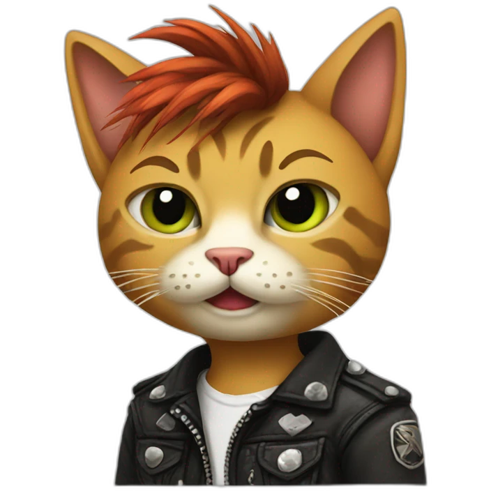 Punk cat emoji