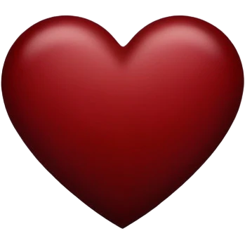 Dark red deep red Mahogany-red maroon-red heart shape emoji