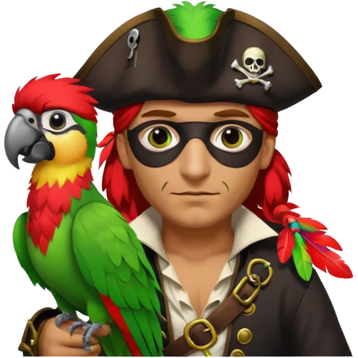 pirate and parrot emoji