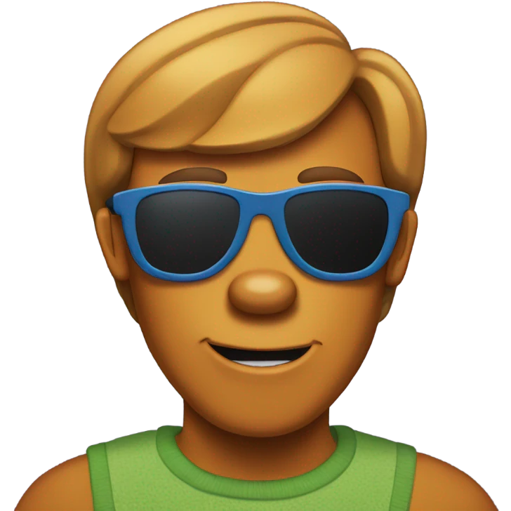 Scooby doo with sunglasses  emoji