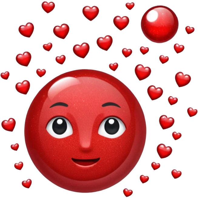red glitter link emoji