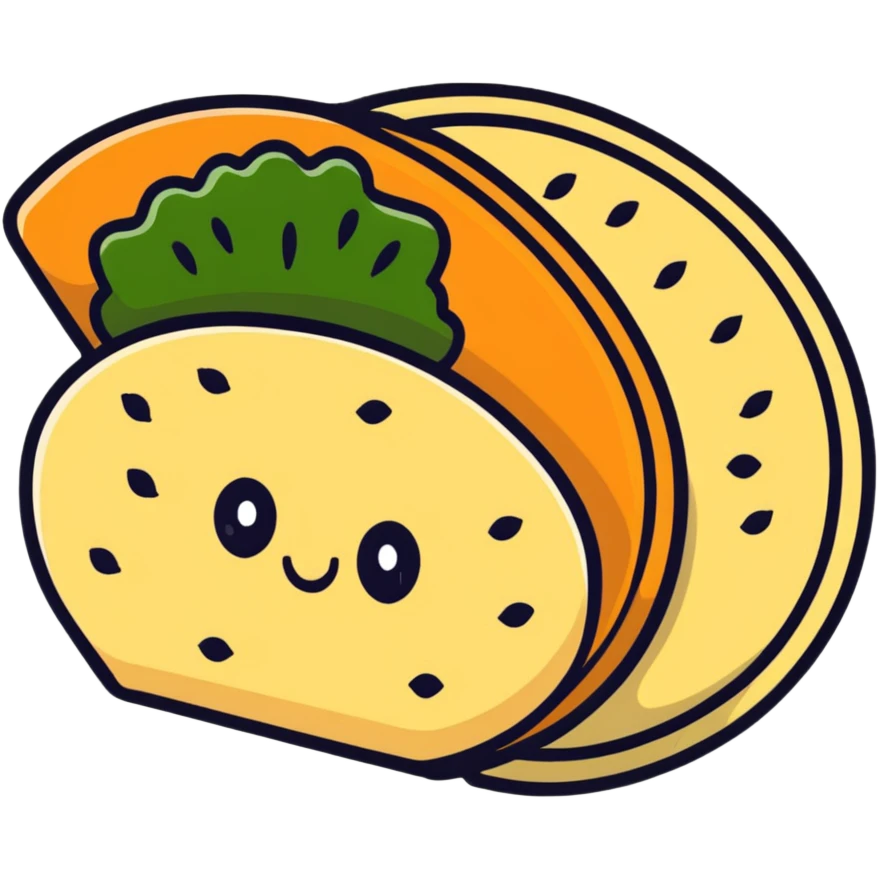 Traditional Japanese rice cracker with nori seaweed emoji