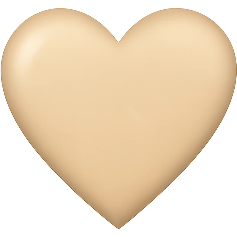beige heart classic emoji style emoji