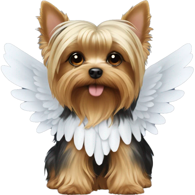 yorkie with angel wings  emoji