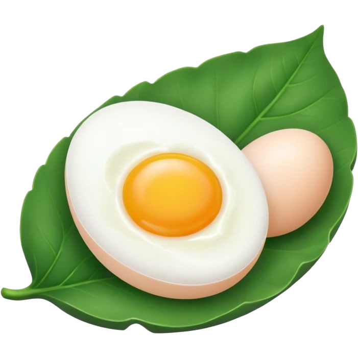 eggs on leaf emoji