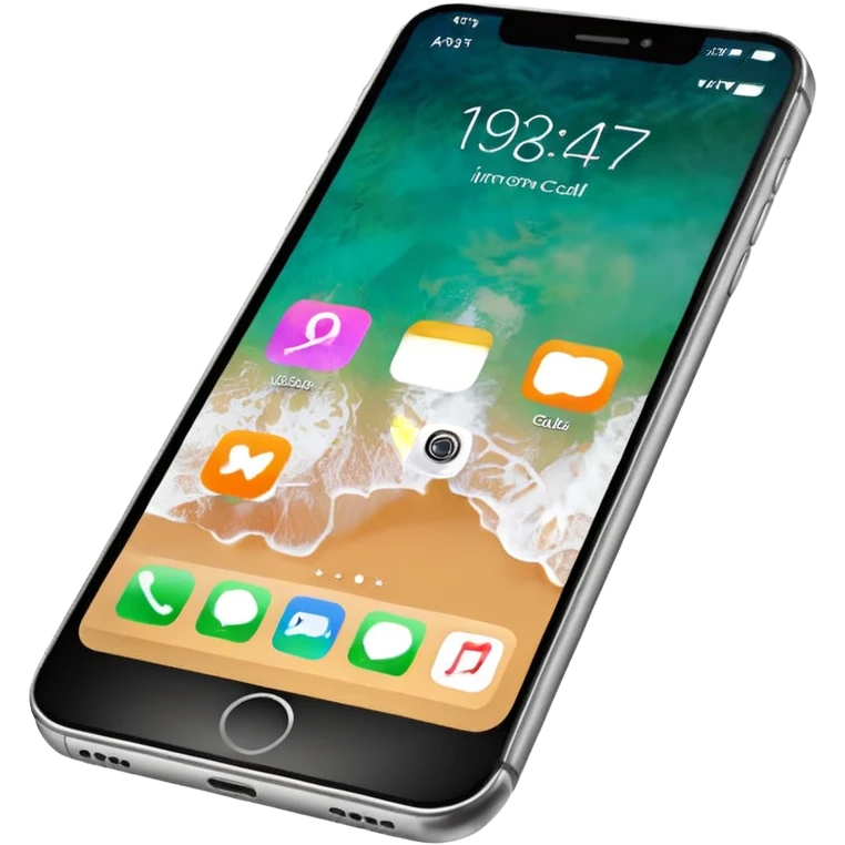 iphone  con fondo negro que diga "llamada entrante" emoji