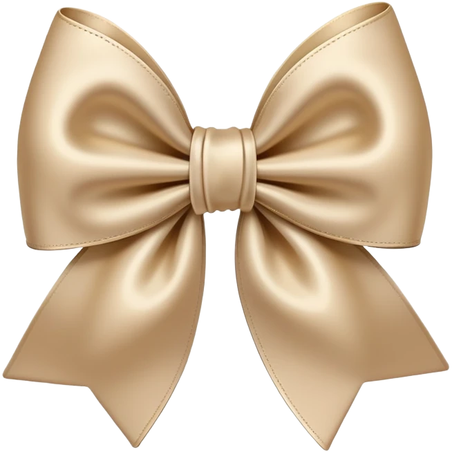 beige 3d bow emoji