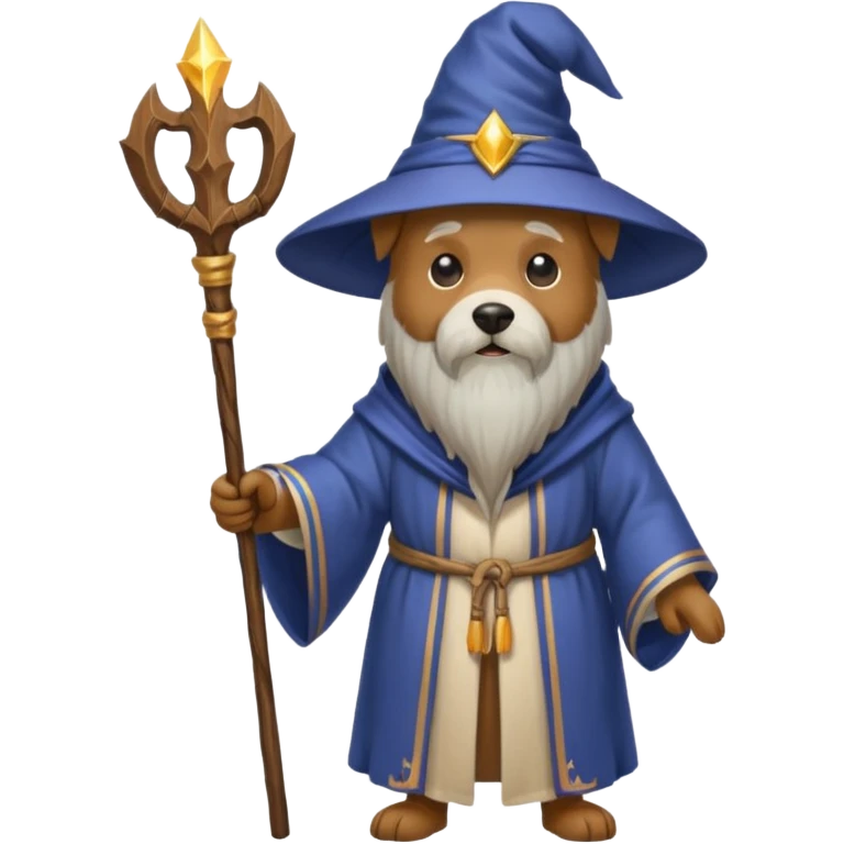 Dog wizard emoji
