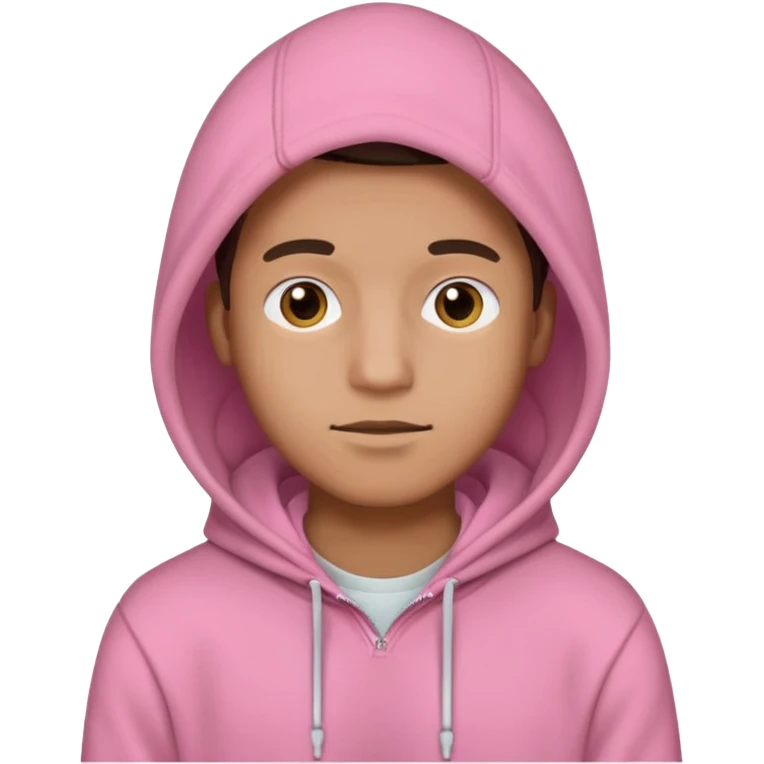 man in pink hoodies emoji