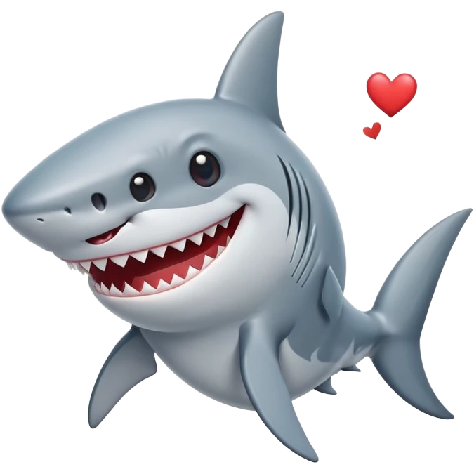 Tiburón enamorado emoji