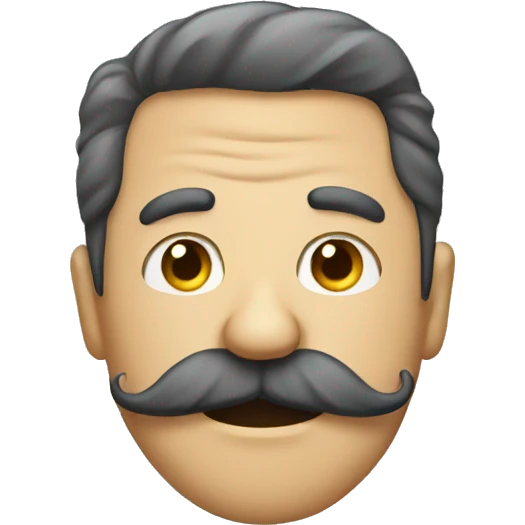 Funny moustache  emoji