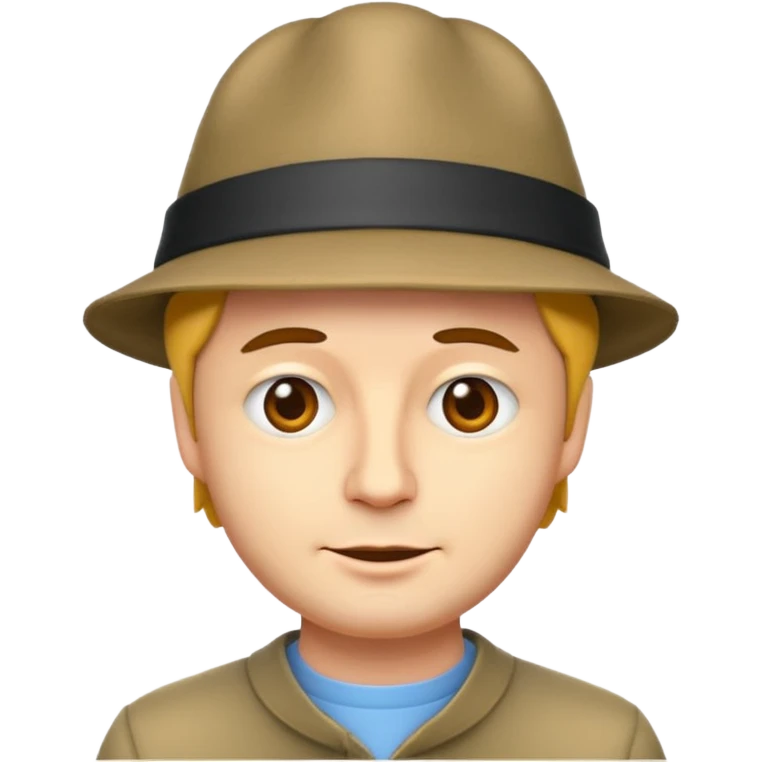 David Firth, with a quirky hat, emoji style portrait emoji