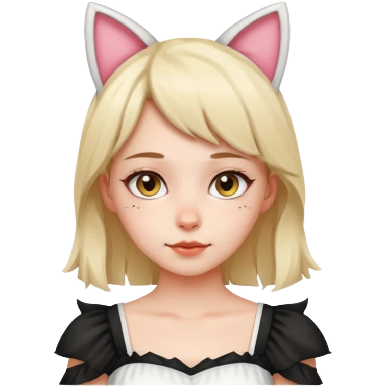 Kedi kız elbise beyaz 

 emoji