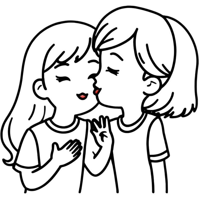 Girl sending a kiss  emoji