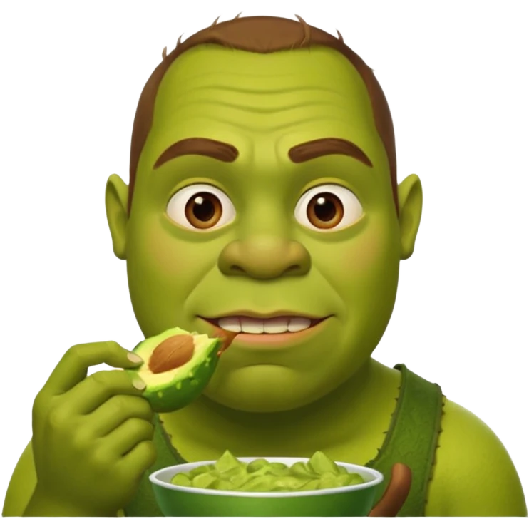 A man eating. Shrek emoji