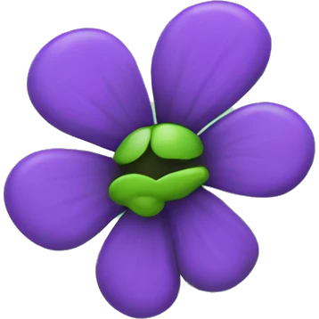purple flower on green vide emoji