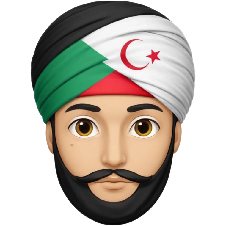 A man with a black turban and an Iranian flag emoji
