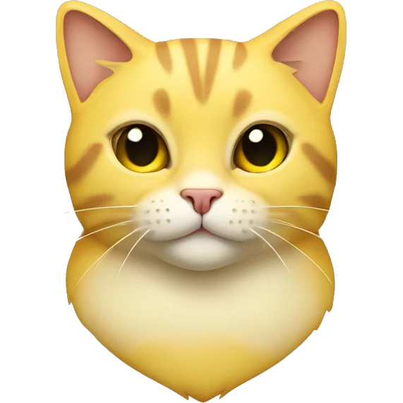  Cat bright yellow and beige in color with bright colors on the belly and muzzles of the body. emoji