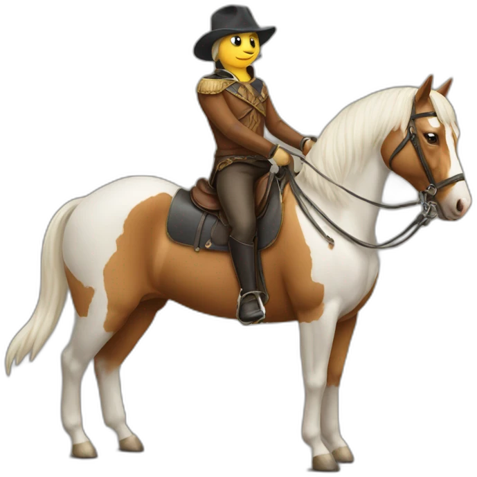 Cat on horse emoji