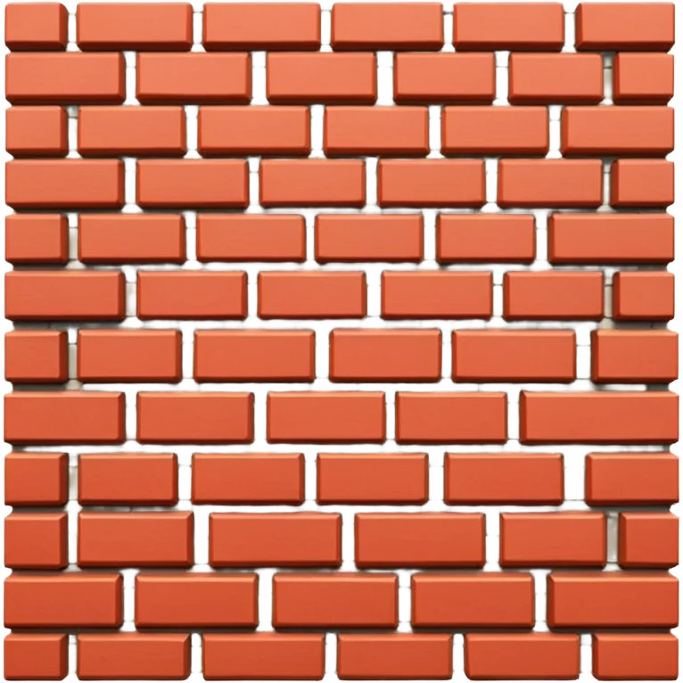 row of bricks forming stacked wall emoji