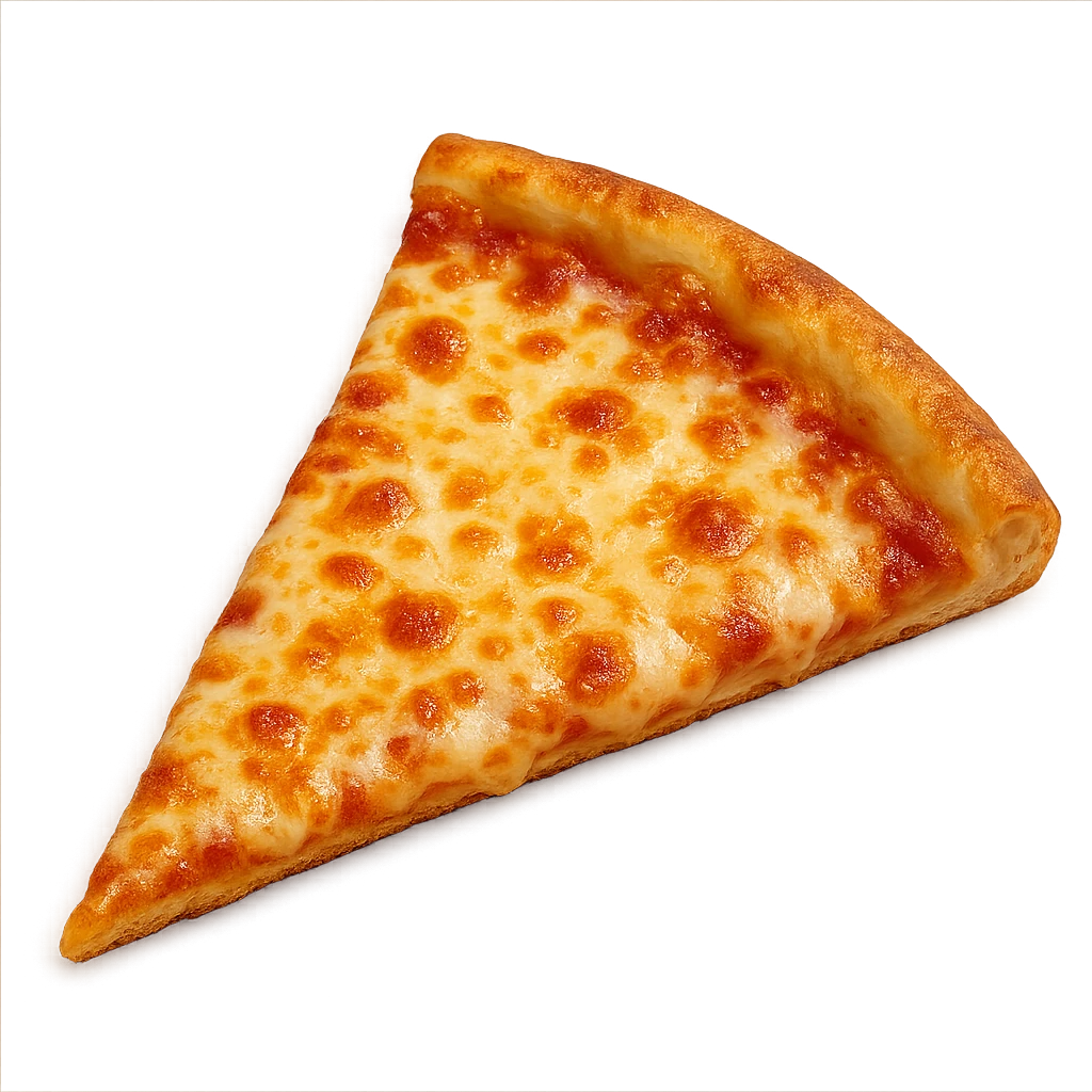 slice of pizza with cheese, general style, delicious and appetizing emoji
