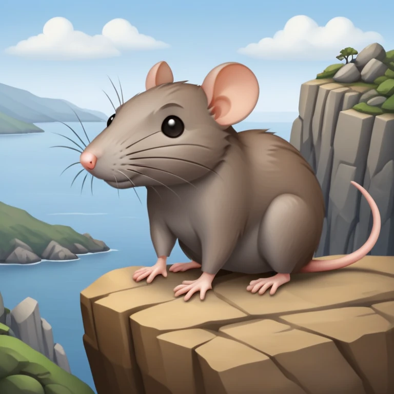 rat on a cliff emoji