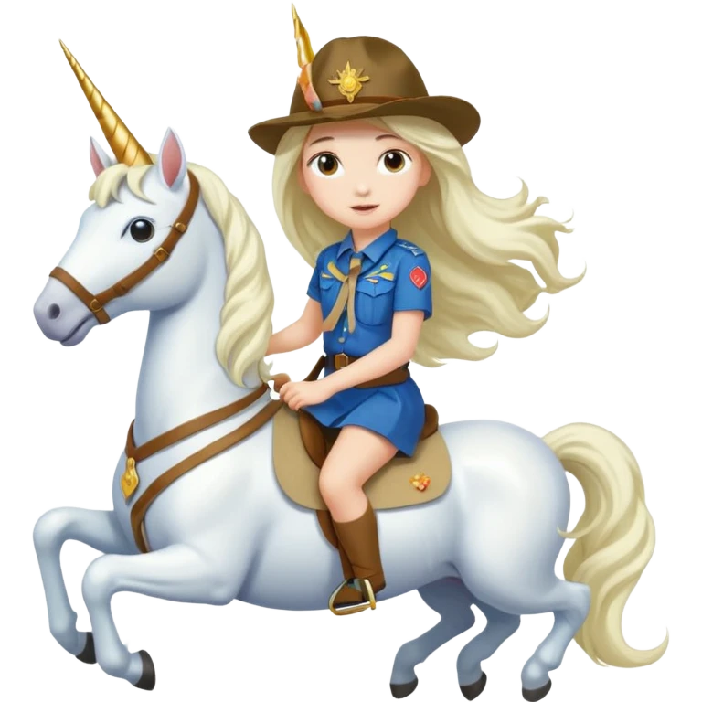 unicorn scout girl emoji