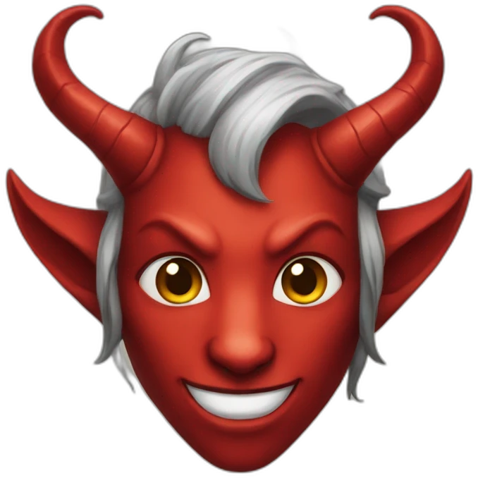red tiefling face emoji