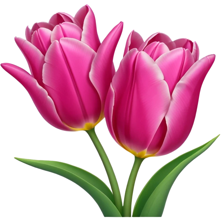 Pink tulips emoji