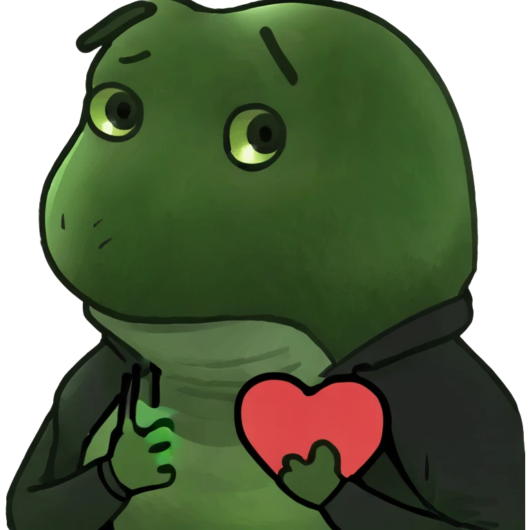 Sad person holding heart emoji