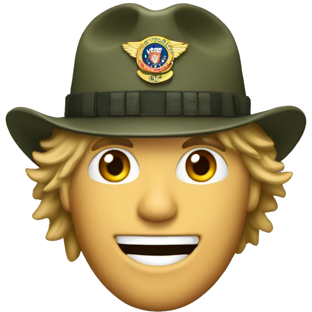 bon jovi with an army hat on emoji