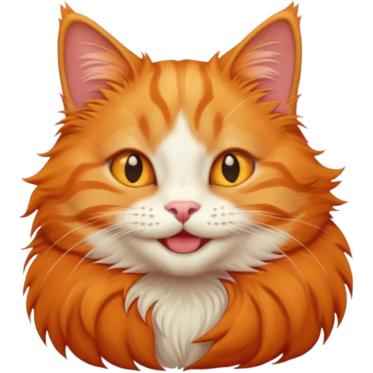 smiling ginger cat with orange fur emoji