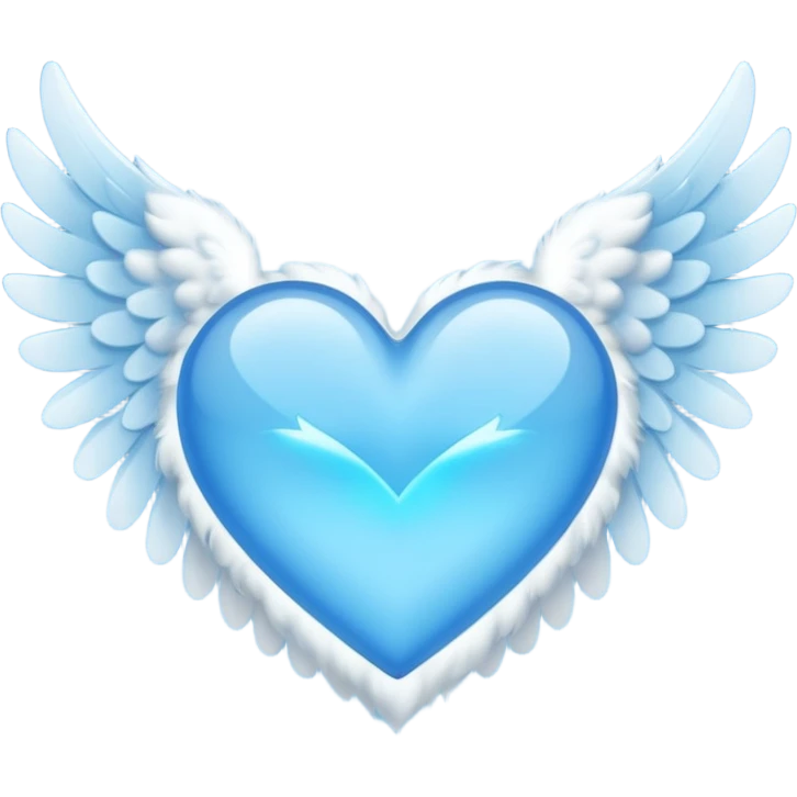 angelwings with blue hart  emoji