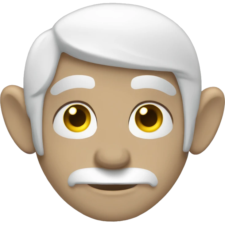 mysterious yellow-eyed boy smiling emoji