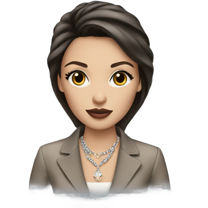 Pretty brunette lady wearing Dior  emoji