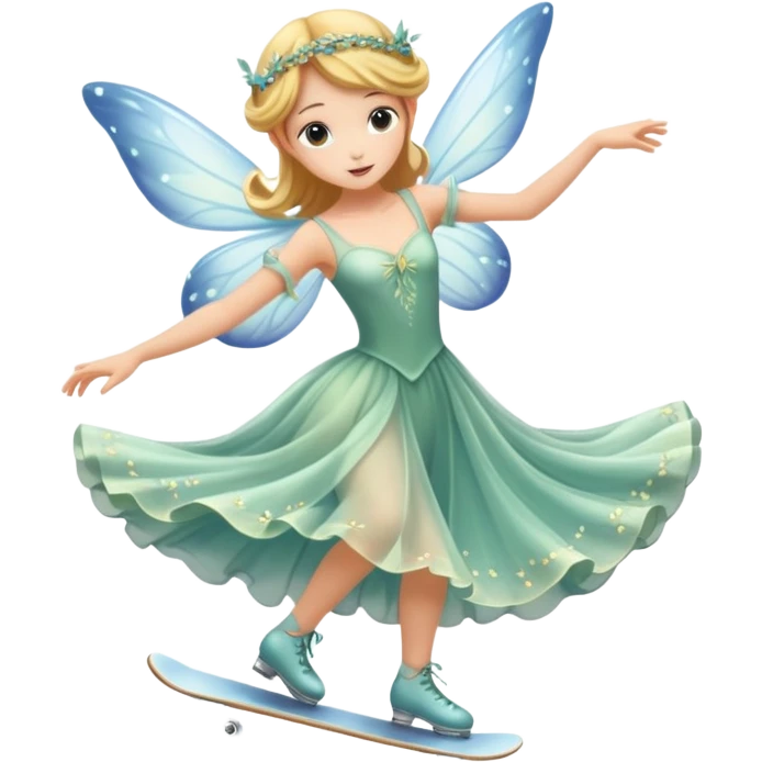 fairy doing a skating trick emoji