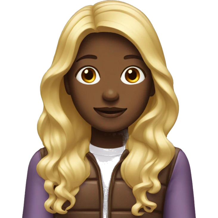 a chocolate bar with long blonde hair emoji