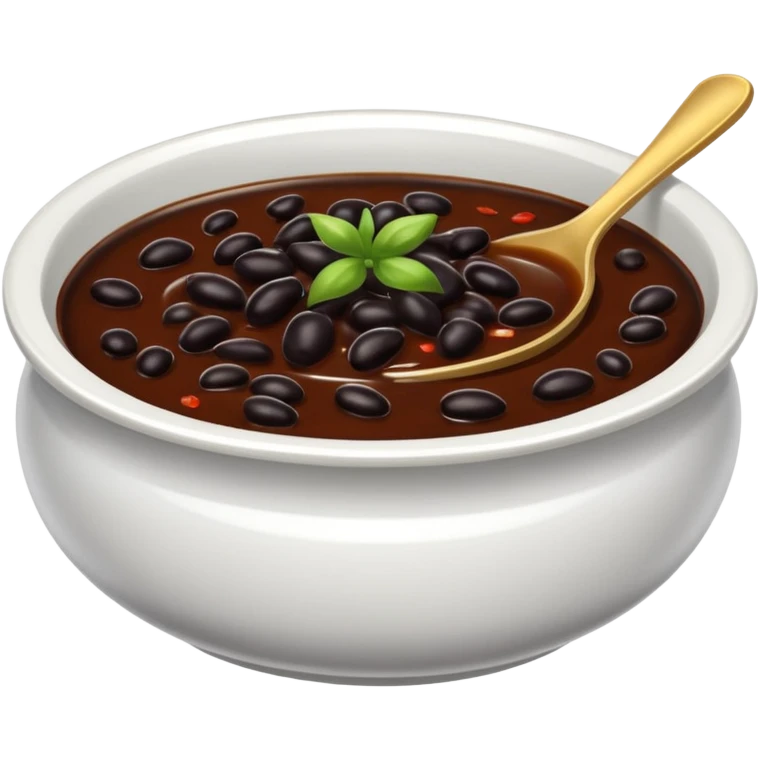 bowl of dark black bean sauce, glossy surface, no spoon emoji
